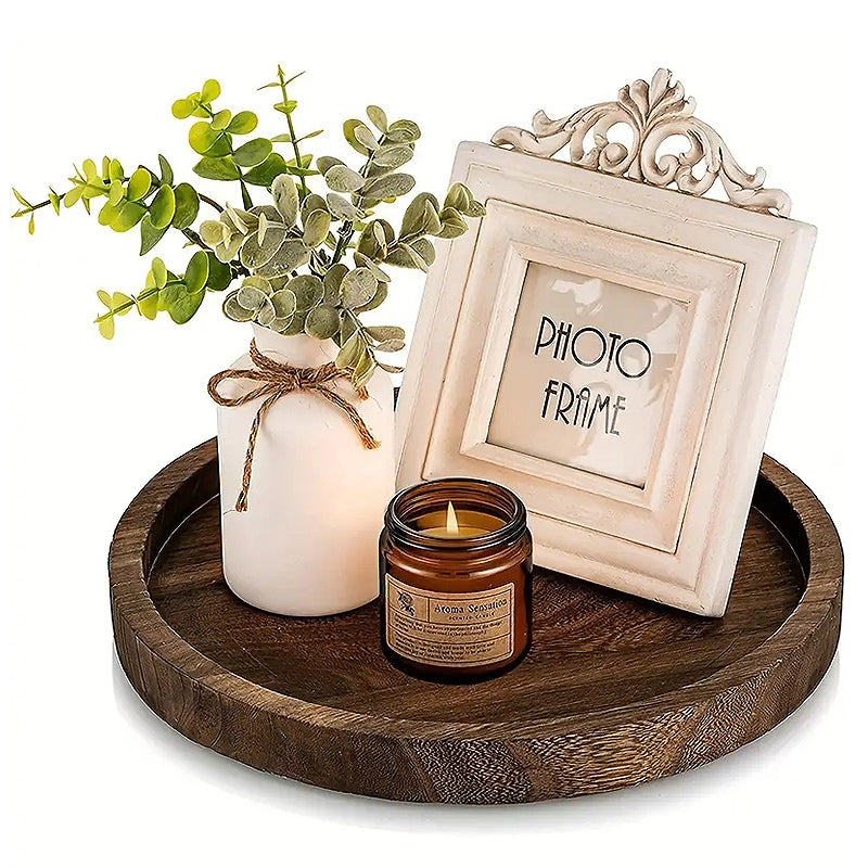Rustic Wooden Tray Home Decor