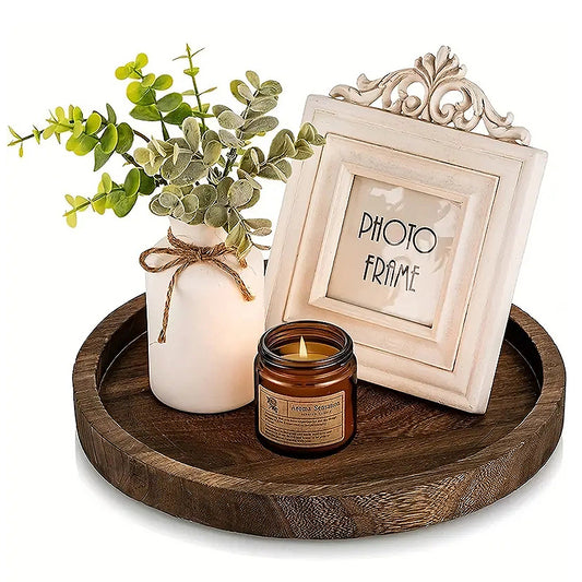 Rustic Wooden Tray Home Decor