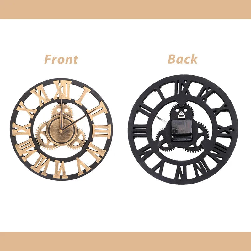 Retro Style Wooden Wall Clock