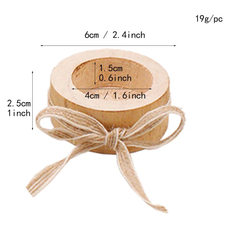 Wooden Table Decor Candle Holder
