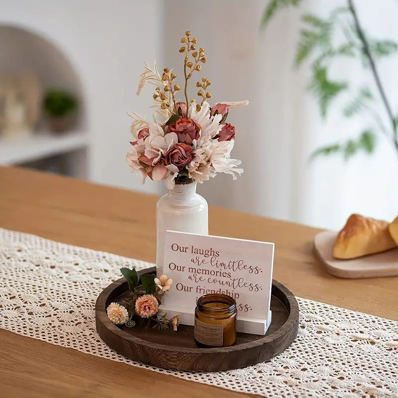 Rustic Wooden Tray Home Decor