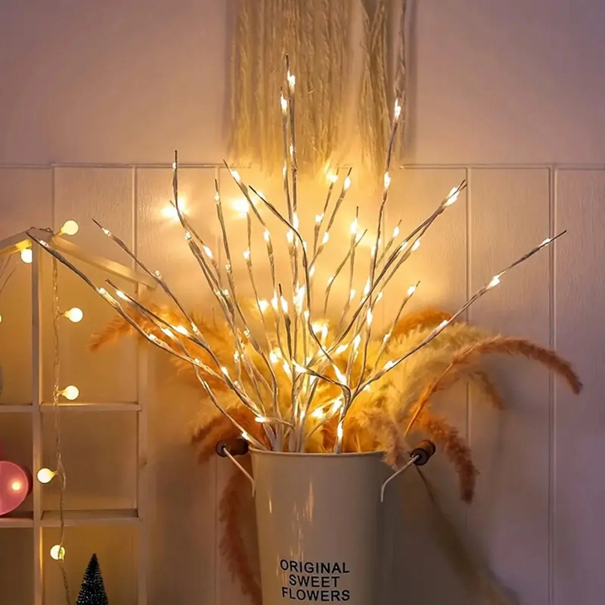 1 PC White Birch Branch Light LED Festive Light