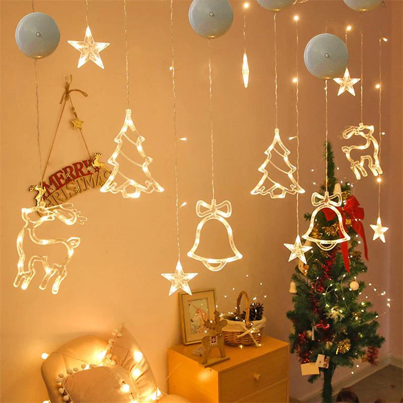 Christmas LED Light Window Hanging Ornaments Decoration