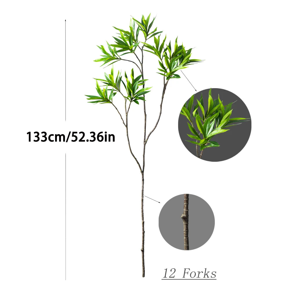 50–133cm Large Artificial Palm Tree – Tropical Faux Bamboo & Agave Plant for Home & Garden Décor