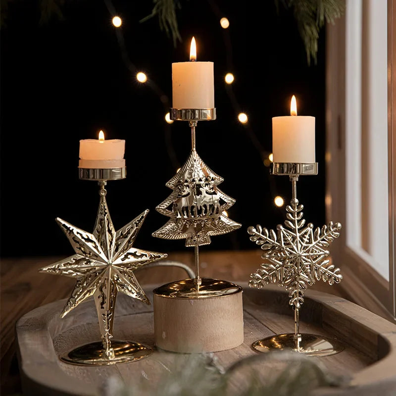 Christmas Votive Metal Tealight Candle Holder