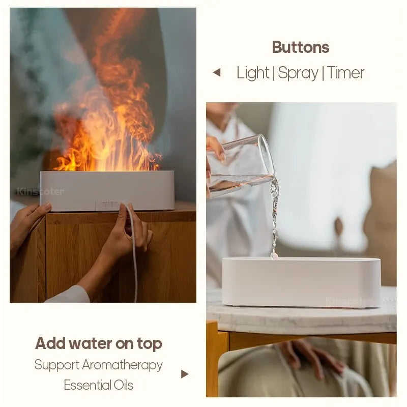 Newest RGB Flame Humidifier USB Desktop