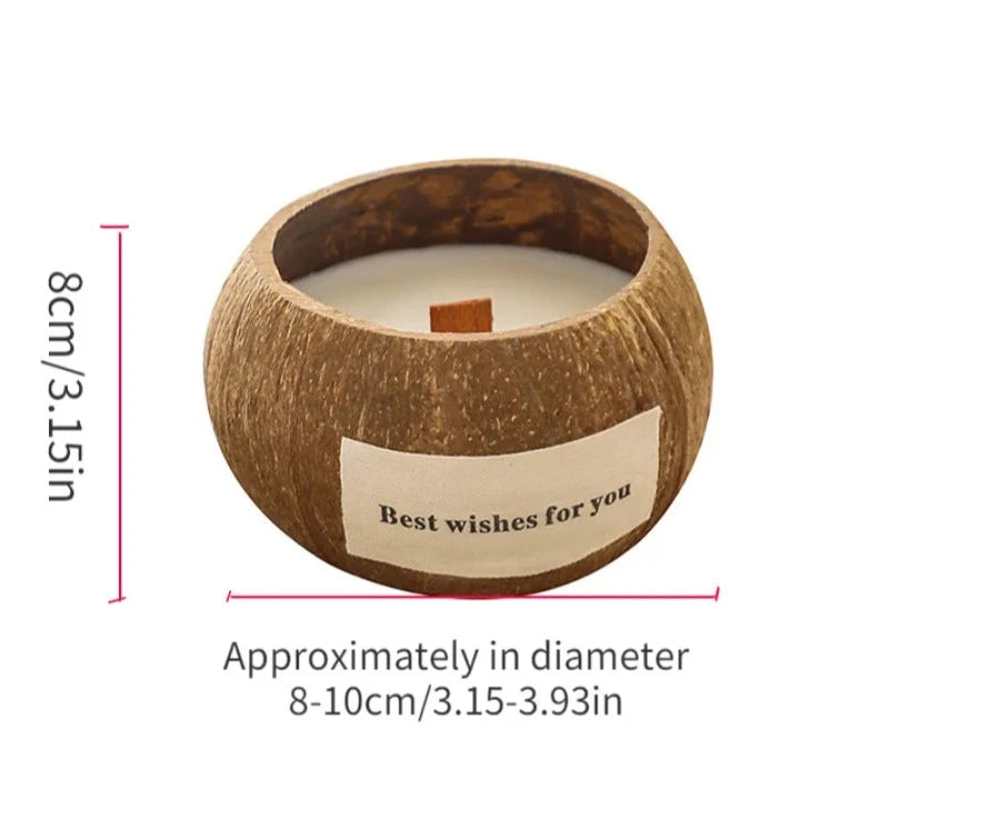 Natural Coconut Shell Scented Candle