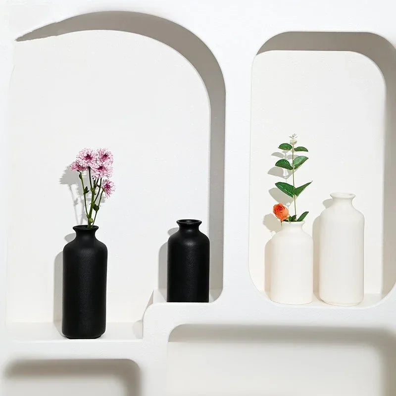 Minimalist Ceramic Nordic Black Decor Vase