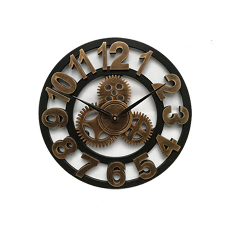 Retro Style Wooden Wall Clock
