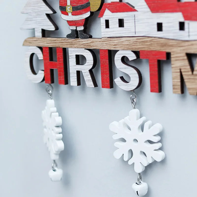 2024 Wooden Christmas Pendants Door Wall
