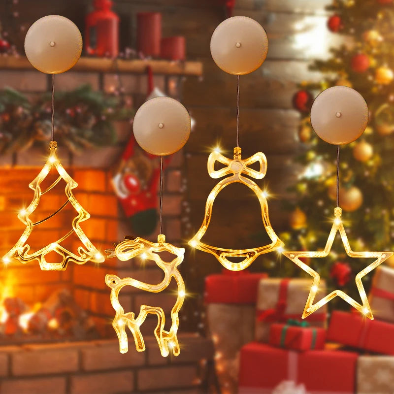 Christmas LED Light Window Hanging Ornaments Decoration