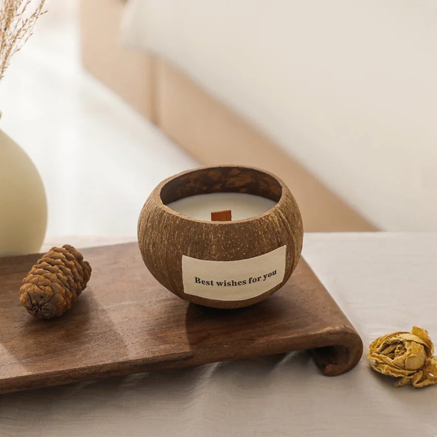 Natural Coconut Shell Scented Candle