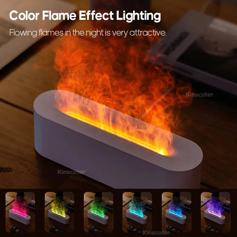 Newest RGB Flame Humidifier USB Desktop