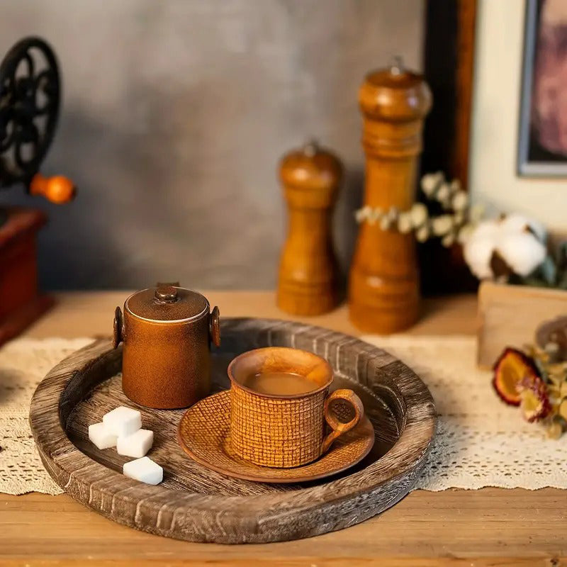 Rustic Wooden Tray Home Decor