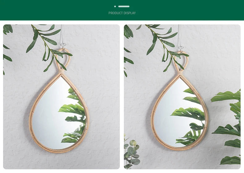 Nordic Bamboo Wall Hanging Mirror