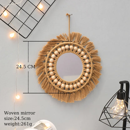 Macrame Round Decorative Mirror