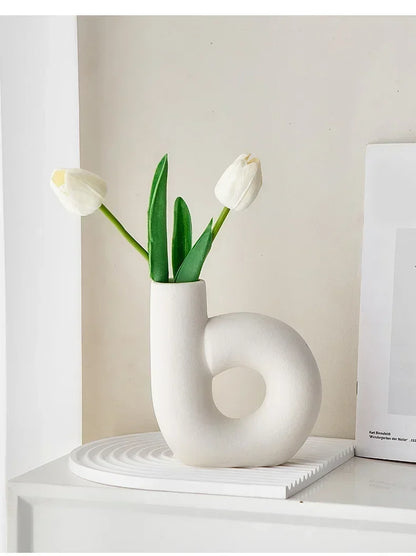 Curved Art Ceramic Vase