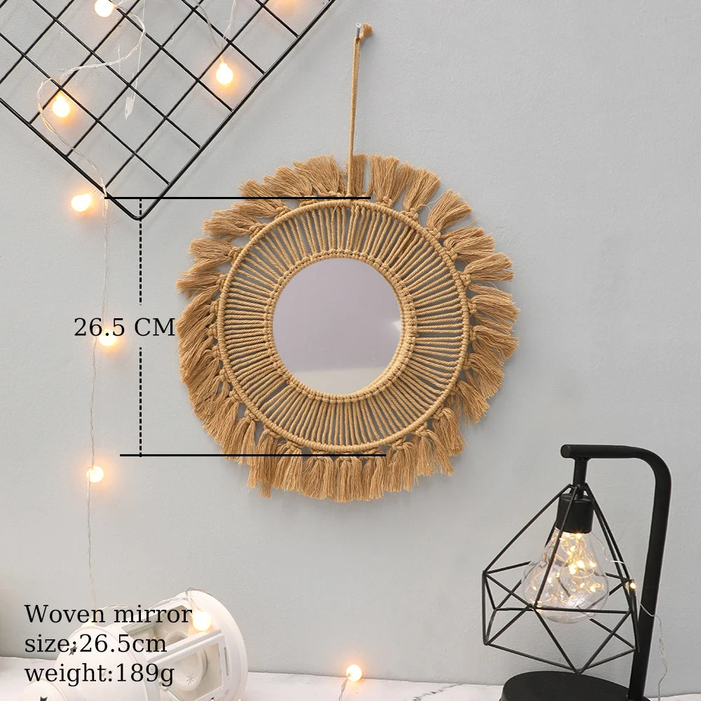 Macrame Round Decorative Mirror