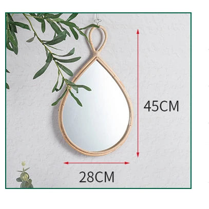 Nordic Bamboo Wall Hanging Mirror