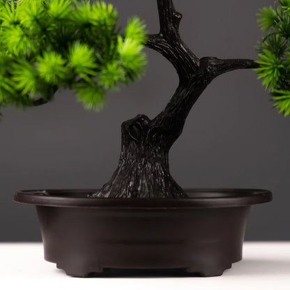 27cm Artificial Pine Bonsai Tree – Realistic Faux Plant for Home & Desktop Decor