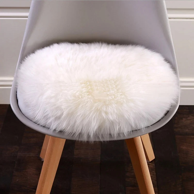 Handmade Wool Chair Cushion Rug