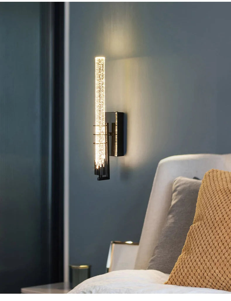 Modern Bubble Crystal Wall Lamp – Indoor Wall Sconce for Living Room & Bedroom