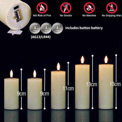 LED Flameless Flickering Candles (6–120PCS) – Battery Operated Fake Pillar Candles for Wedding, Birthday Party, Event & Home Decor