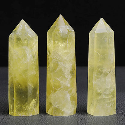 Natural Stone Crystal Point Wand for Witchcraft – Rose Quartz & Amethyst Healing Crystals, Reiki Stones, Mineral Home Décor and Craft Room Decoration