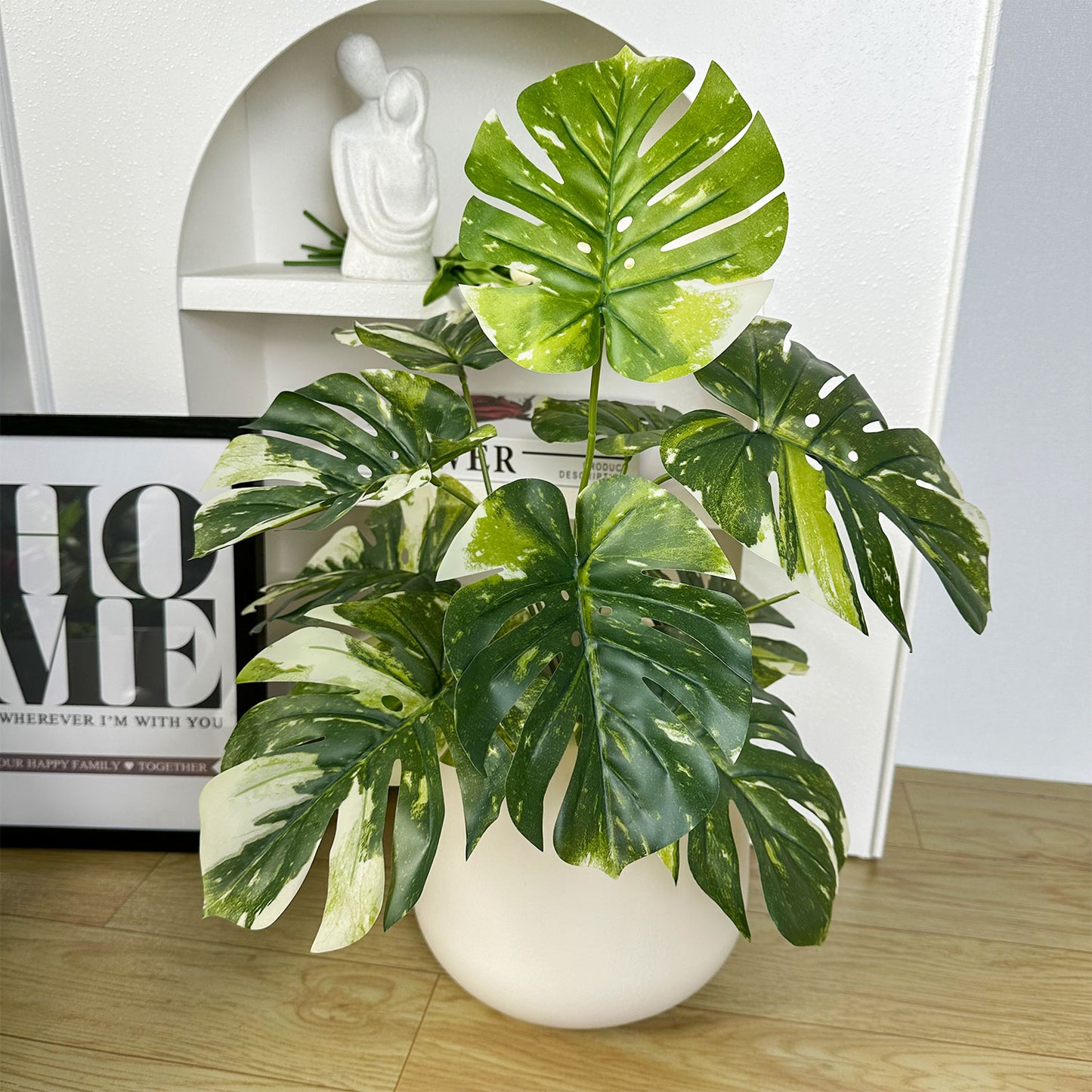 65/100cm Faux Leaf Plant in Pot Liner