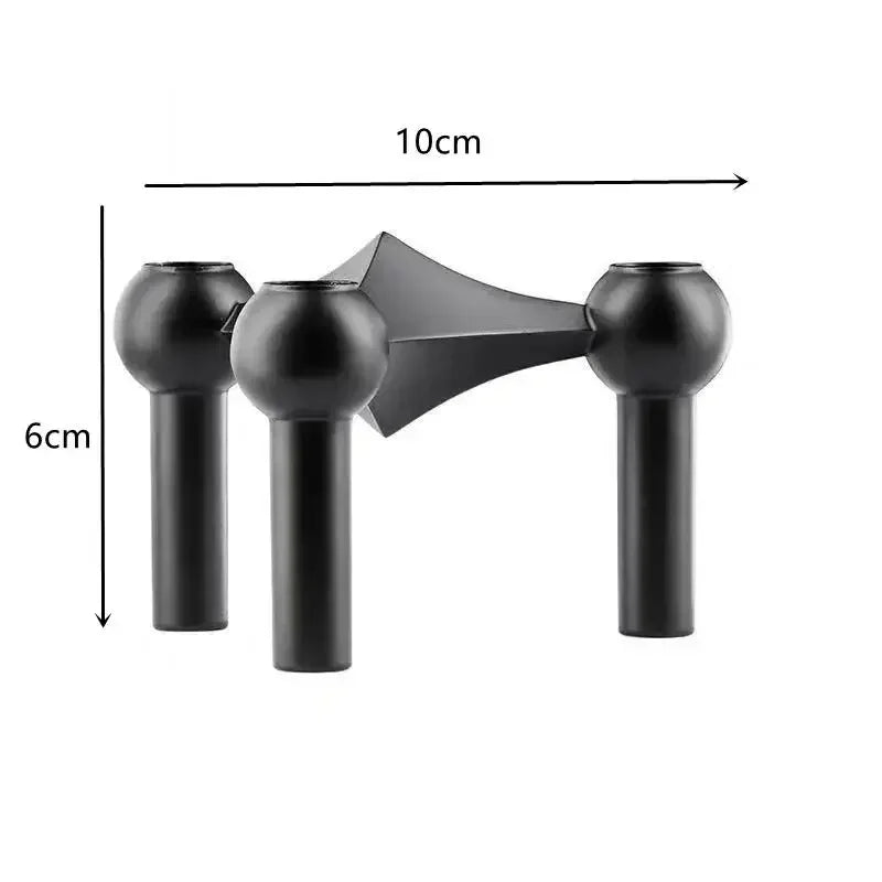 Nordic Silver Molecular Candle Holder – Modern Metal Candlestick Centerpiece for Home Décor & Gifts