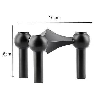 Nordic Silver Molecular Candle Holder – Modern Metal Candlestick Centerpiece for Home Décor & Gifts