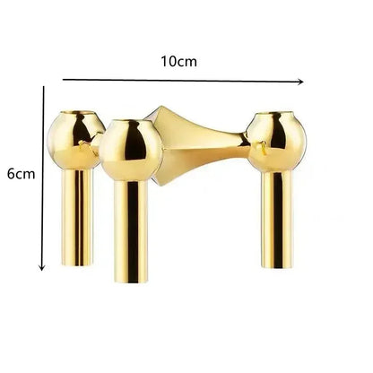 Nordic Silver Molecular Candle Holder – Modern Metal Candlestick Centerpiece for Home Décor & Gifts