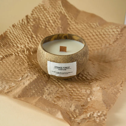 Natural Coconut Shell Scented Candle – Essential Oil Aromatherapy, Premium Plant Wax Home Fragrance