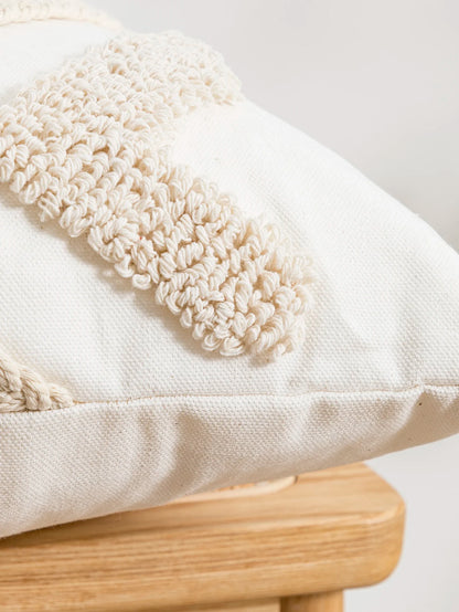 1-Piece Looped Pile Diamond Weave Throw Pillow Cover for Sofa, Bedroom & Living Room