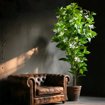 82–144cm Large Artificial Ficus Tree – Tall Faux Magnolia & Banyan Plant for Home & Garden Décor