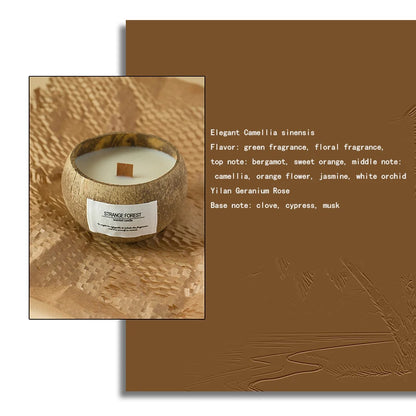 Natural Coconut Shell Scented Candle – Essential Oil Aromatherapy, Premium Plant Wax Home Fragrance