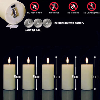 LED Flameless Flickering Candles (6–120PCS) – Battery Operated Fake Pillar Candles for Wedding, Birthday Party, Event & Home Decor
