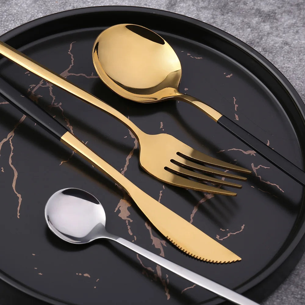 Dinner Set Stainless Steel Chopsticks Spoon & Fork Set