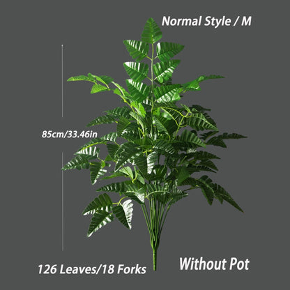 65–145cm Large Artificial Persian Leaf Tree – Tropical Faux Palm & Monstera Plant for Home & Garden Decor