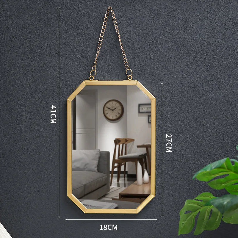 Nordic Style Art Rectangular Wall Mirror