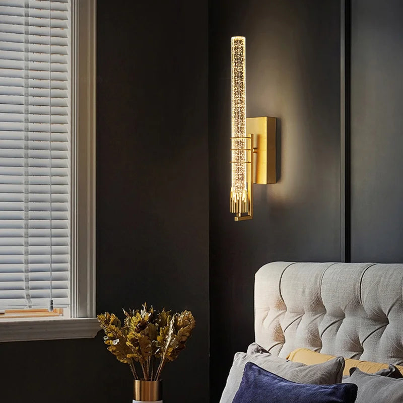 Modern Bubble Crystal Wall Lamp – Indoor Wall Sconce for Living Room & Bedroom