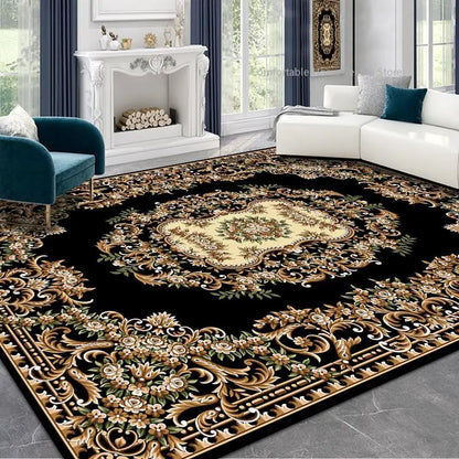 Persian-Style Retro Living Room Rug – Soft, Washable, Non-Slip Bedroom & Bedside Carpet in different sizes