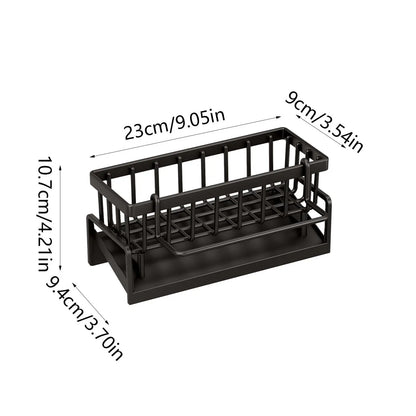 Kitchen Sink Sponge Holder, Sink Caddy Organizer with Divider for Dish Sponges & Cleaning Tools