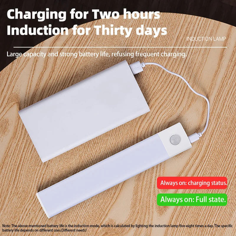 USB Rechargeable Motion Sensor LED Light – Wireless Night Lamp for Cabinet, Wardrobe & Kitchen