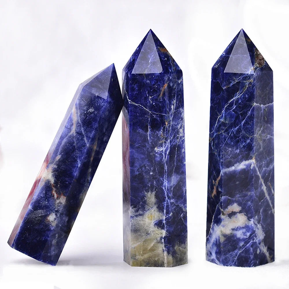 Natural Stone Crystal Point Wand for Witchcraft – Rose Quartz & Amethyst Healing Crystals, Reiki Stones, Mineral Home Décor and Craft Room Decoration