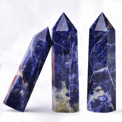 Natural Stone Crystal Point Wand for Witchcraft – Rose Quartz & Amethyst Healing Crystals, Reiki Stones, Mineral Home Décor and Craft Room Decoration