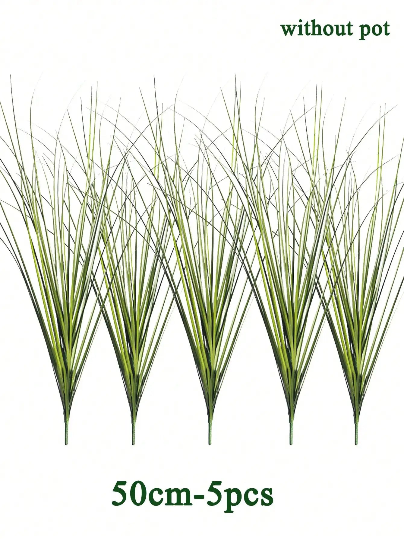 Artificial Reed Grass Plant – Large Tropical Faux Green Leaves for Home & Garden Decor