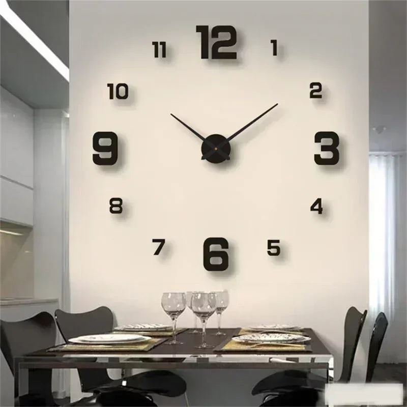 3D Modern Frameless Wall Clock