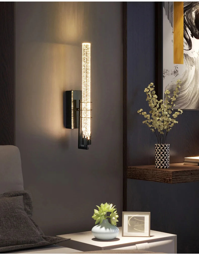 Modern Bubble Crystal Wall Lamp – Indoor Wall Sconce for Living Room & Bedroom