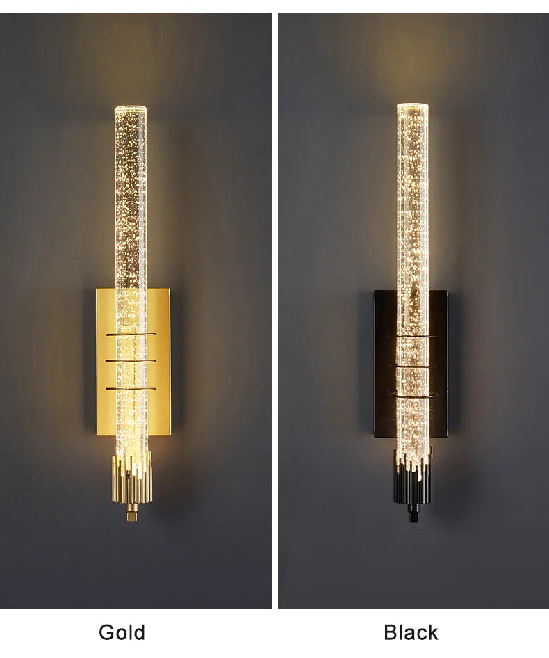Modern Bubble Crystal Wall Lamp – Indoor Wall Sconce for Living Room & Bedroom